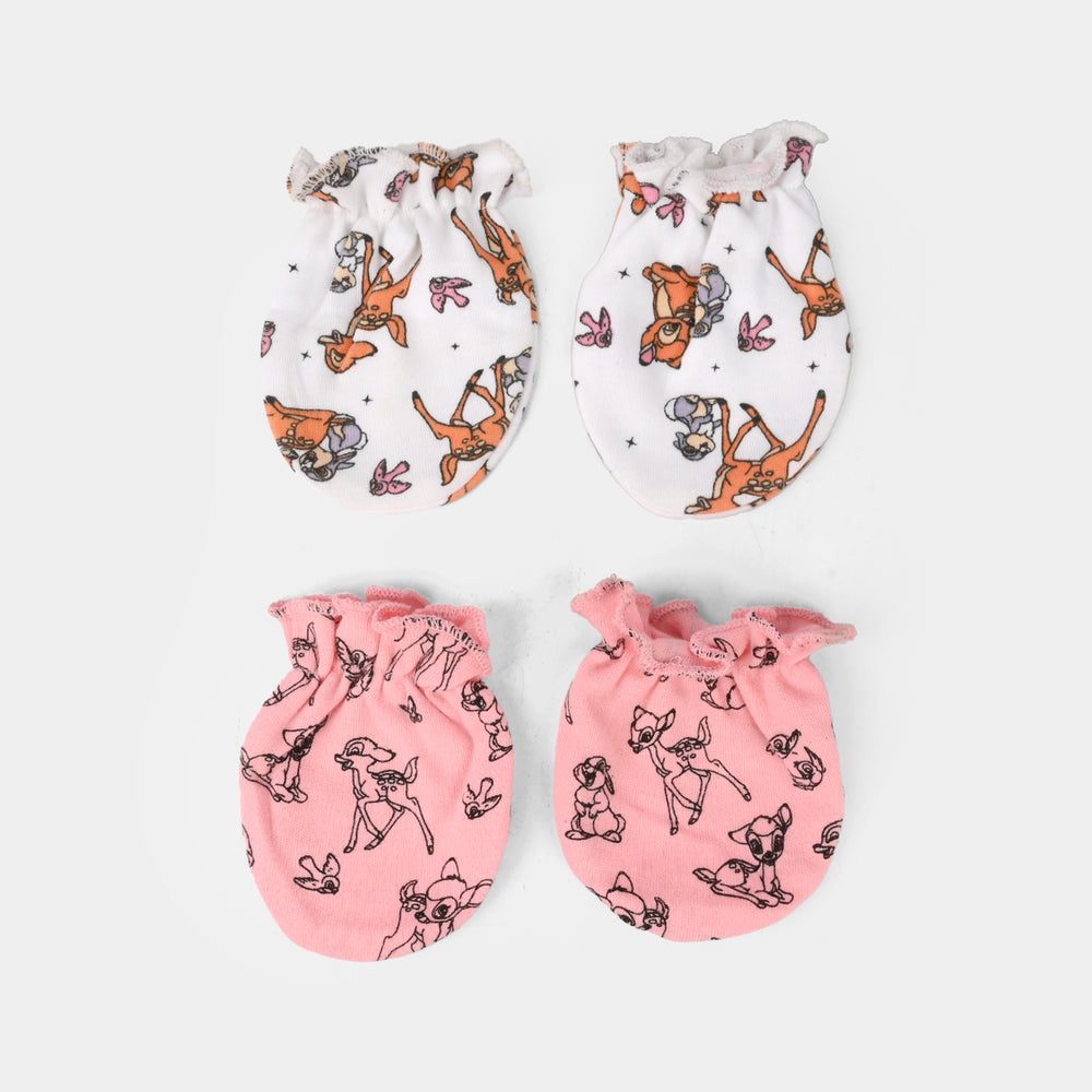 Baby Girl Mittens – 2 Pairs (Newborn)