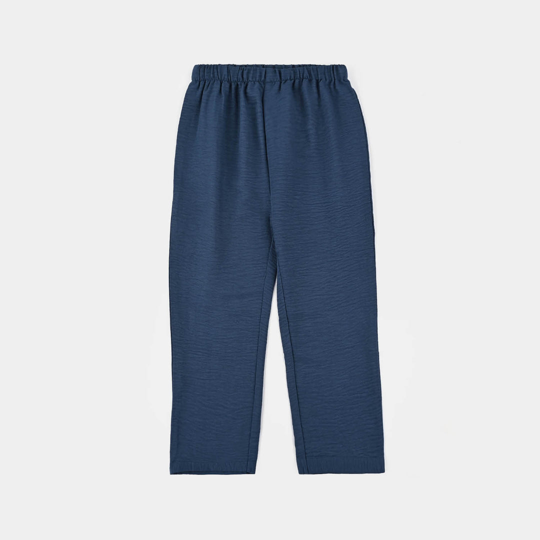Girls Viscose Woven Nightwear -Basic-BLUE