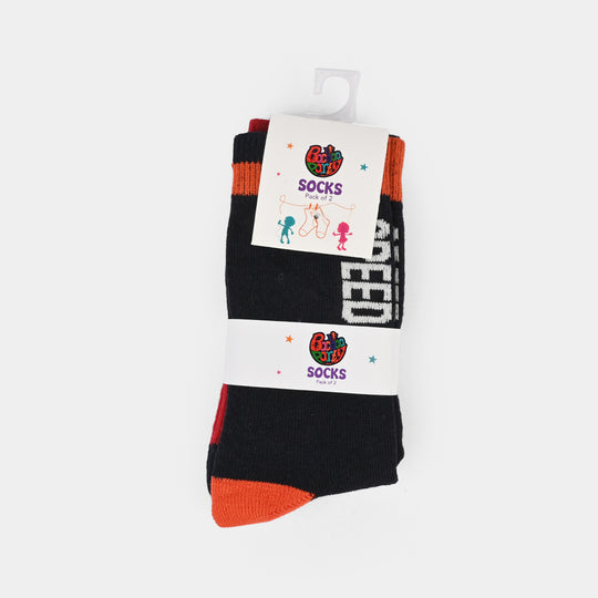 Boys Pack of 2 Socks Speed-Navy Red