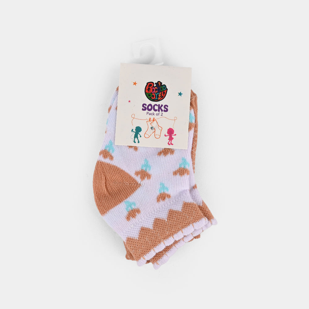 Infant Girls Basic Pack of 2 Socks