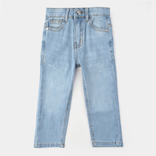 Girls Denim rigid Basic Pant-LIGHT BLUE