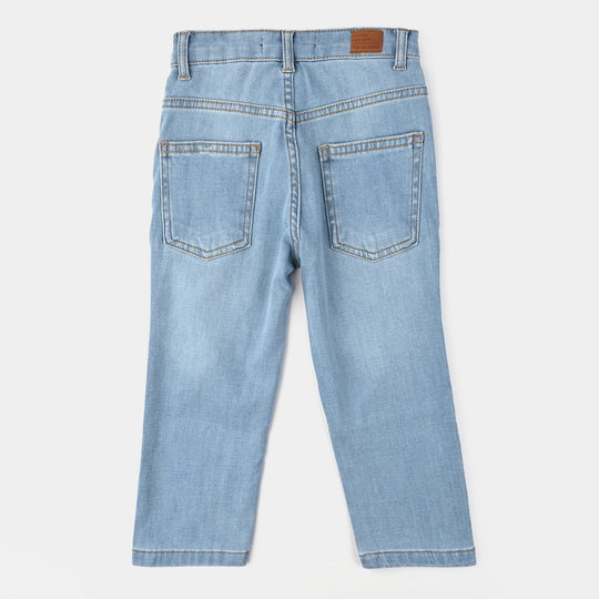 Girls Denim rigid Basic Pant-LIGHT BLUE