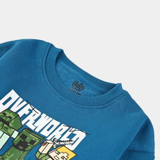Boys Fleece Sweatshirt-Blue