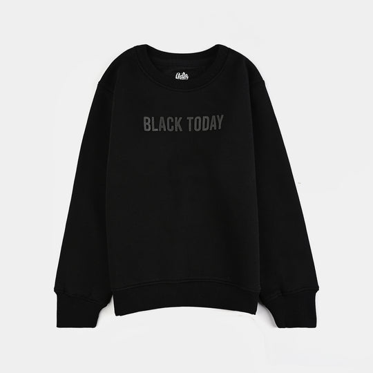 Boys Fleece Sweatshirt Black Today