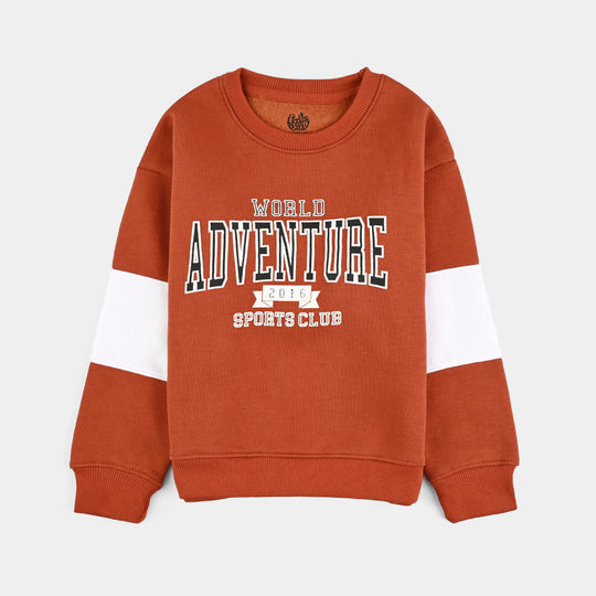 Boys Fleece Sweatshirt Adventure-Orange