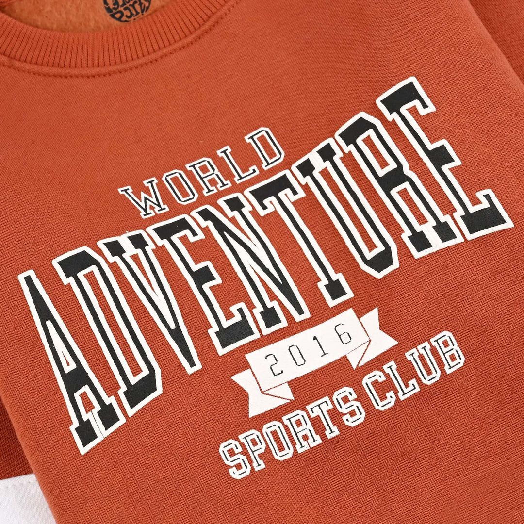 Boys Fleece Sweatshirt Adventure-Orange