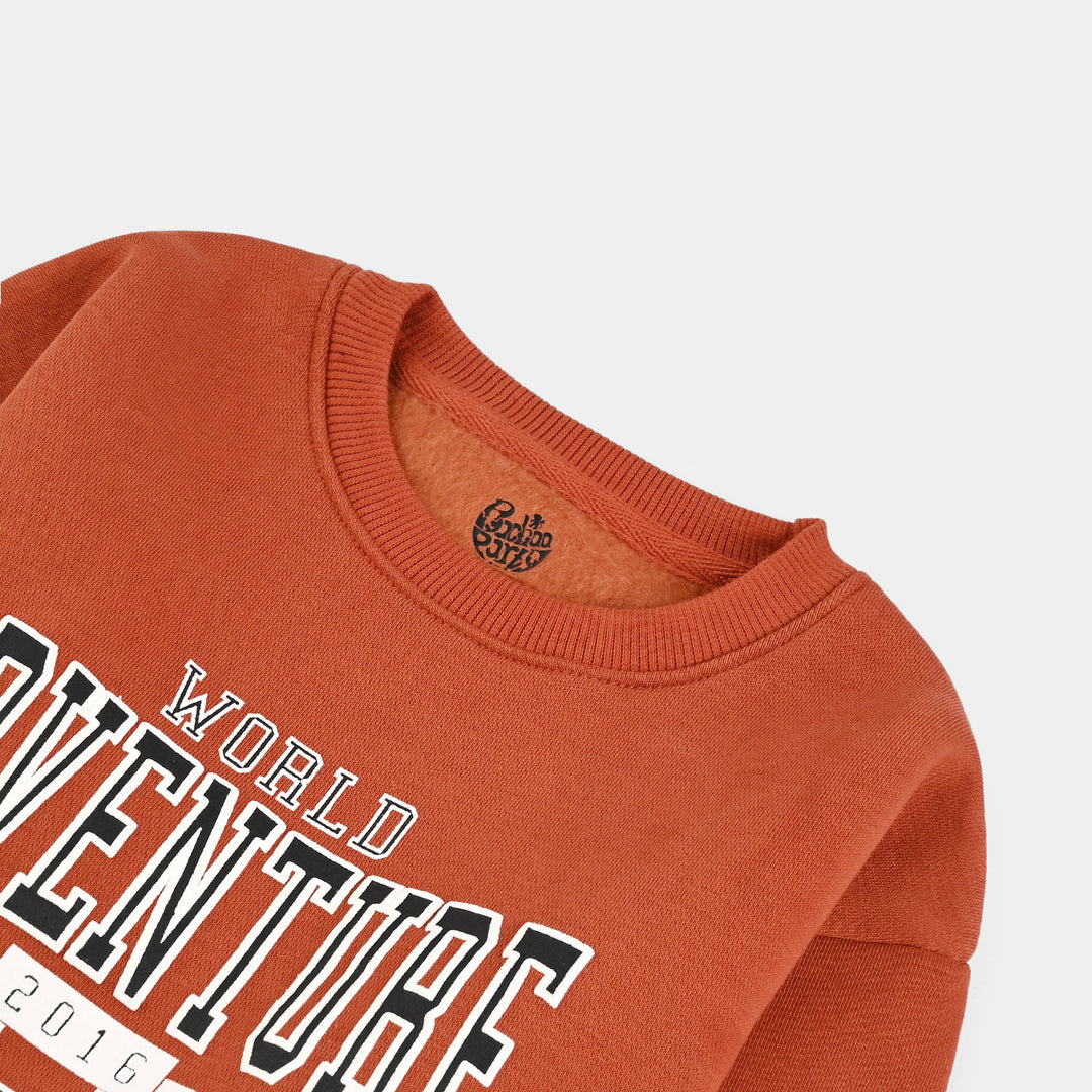 Boys Fleece Sweatshirt Adventure-Orange