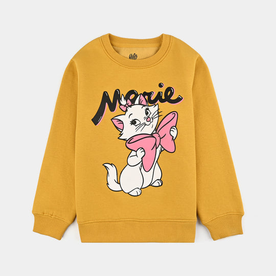 Girls Fleece Sweatshirt Character-Yellow