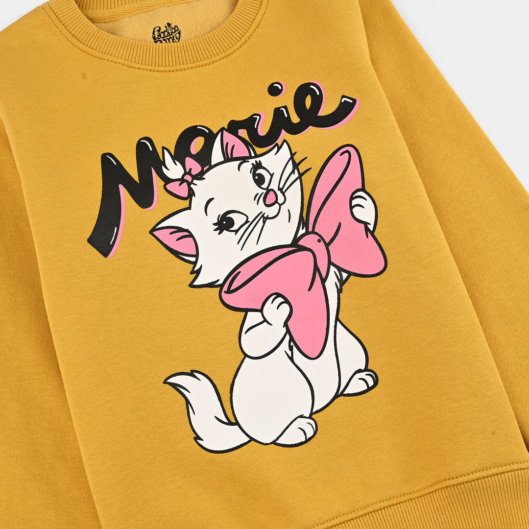 Girls Fleece Sweatshirt Character-Yellow