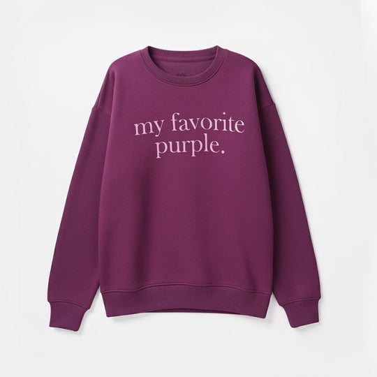 Girls Fleece Sweatshirt Favorite Purple-Dark Purple