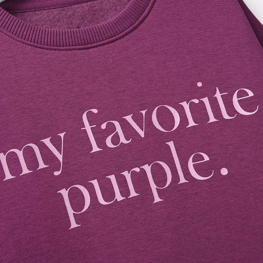 Girls Fleece Sweatshirt Favorite Purple-Dark Purple