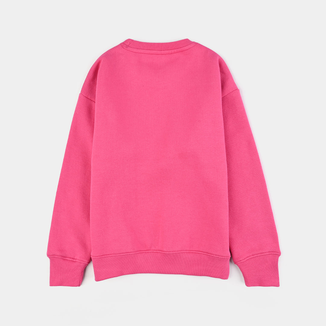 Girls Fleece Sweatshirt Favorite-Pink