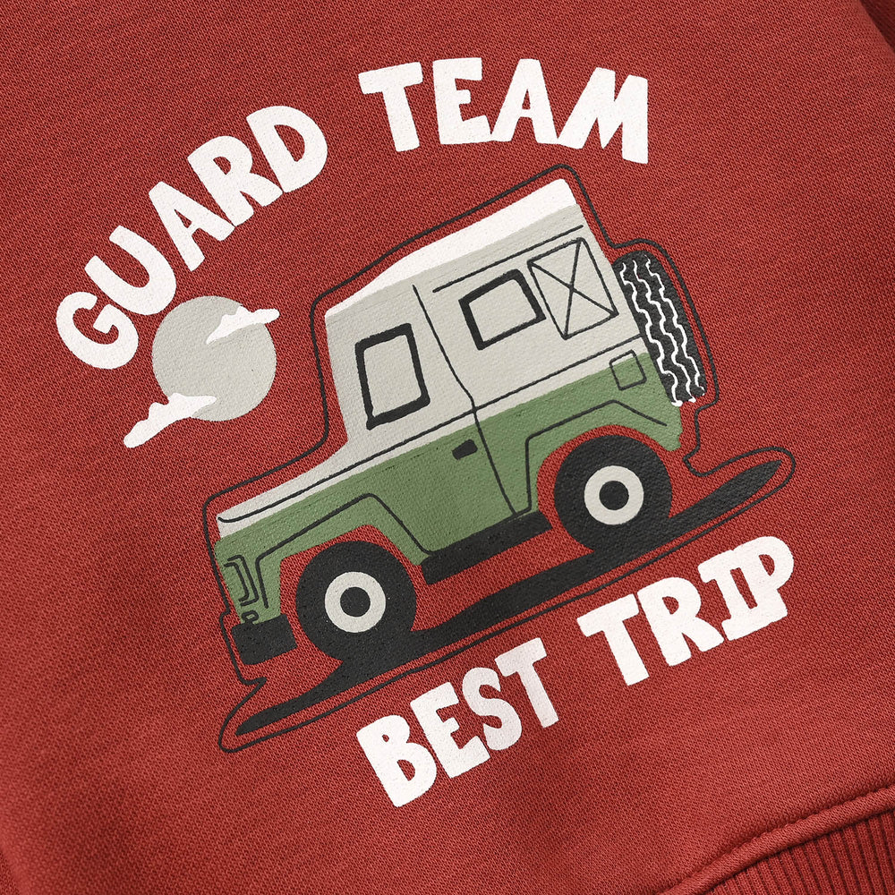 Infant Boys Fleece Sweatshirt Guard Team-Red