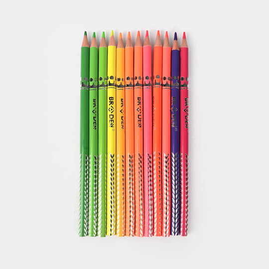 Braden Fluorescent 12 Color Pencils | Bright & Smooth