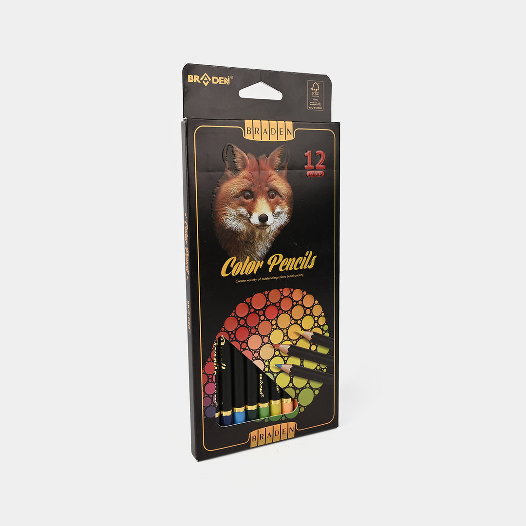 Braden Color Pencils | Premium Quality | 12PCs