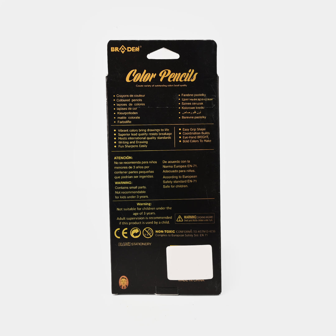 Braden Color Pencils | Premium Quality | 12PCs