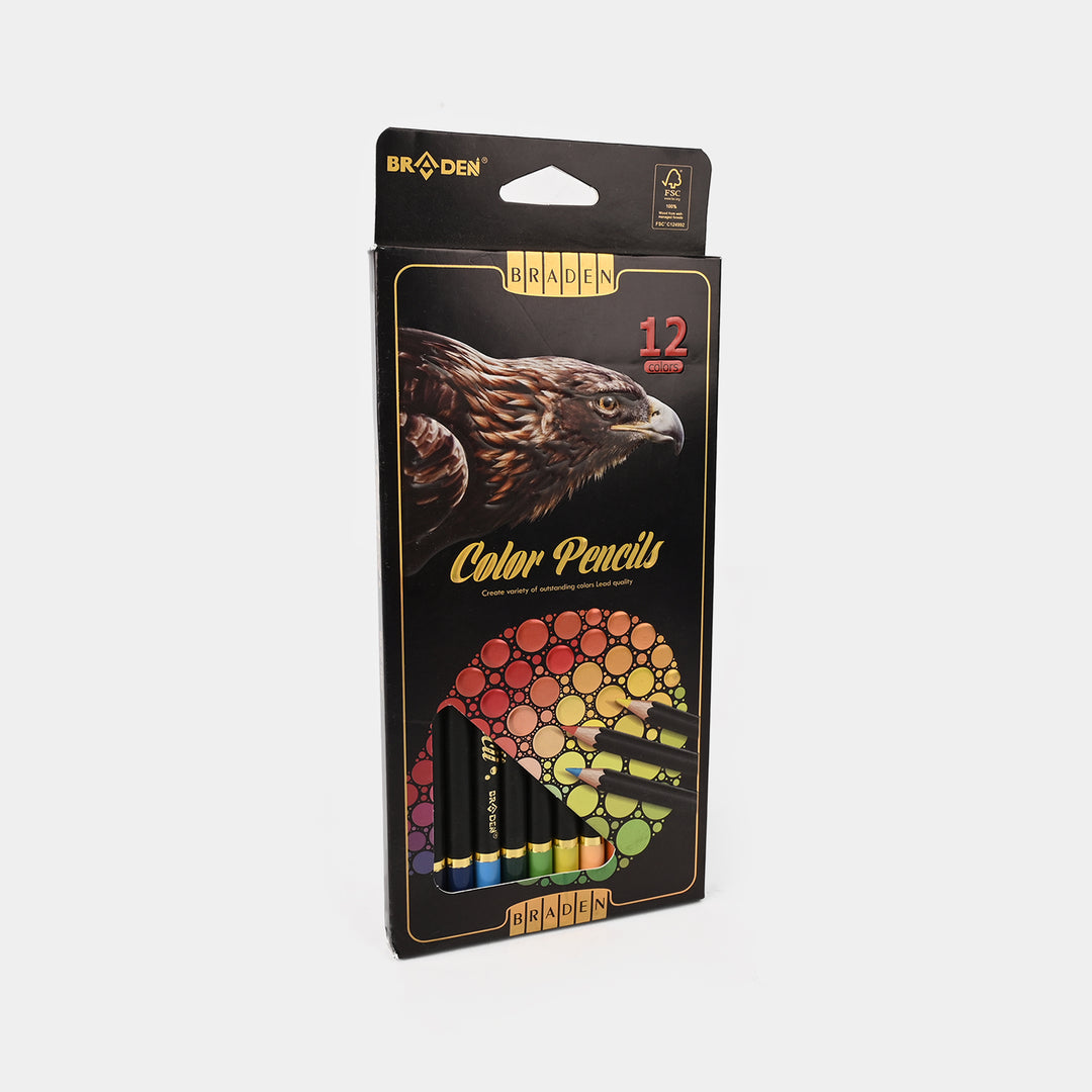 Braden Color Pencils | Premium Quality | 12PCs