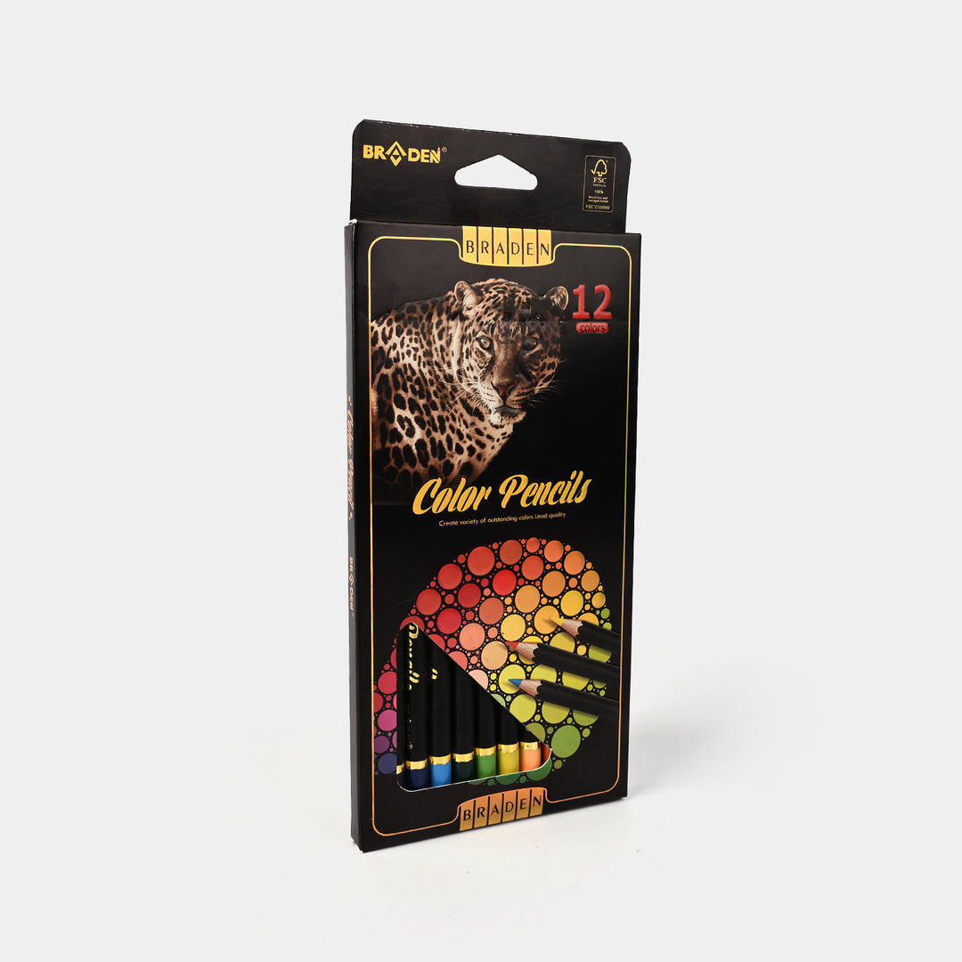 Braden Color Pencils | Premium Quality | 12PCs