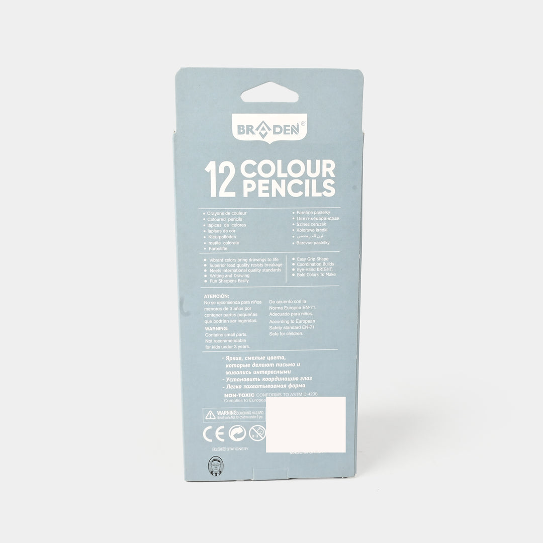 Braden Color Pencils 12PCs For Kids