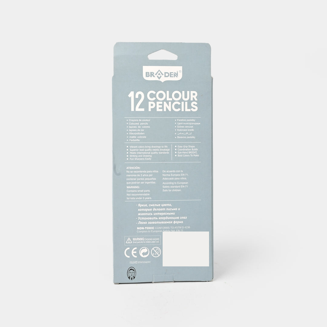 Braden Color Pencils 12PCs For Kids