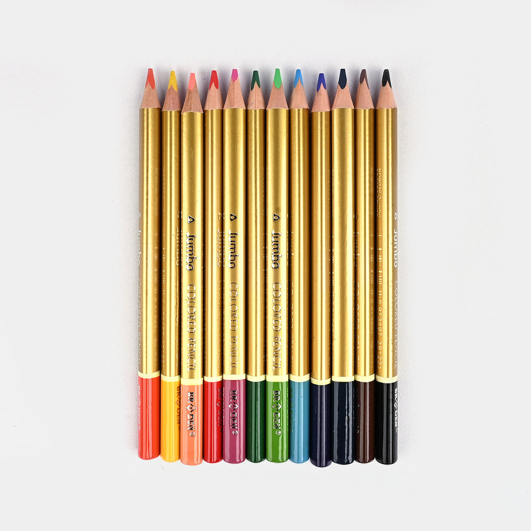 Braden Jumbo Color Pencils 12PCs For Kids