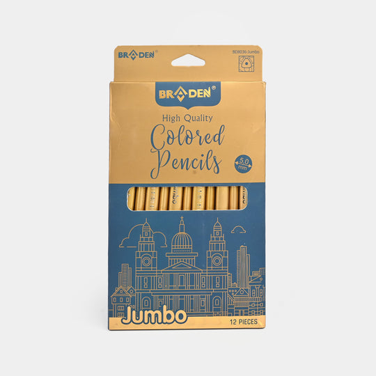 Braden Jumbo Color Pencils 12PCs For Kids