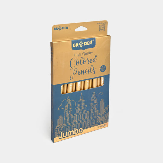 Braden Jumbo Color Pencils 12PCs For Kids