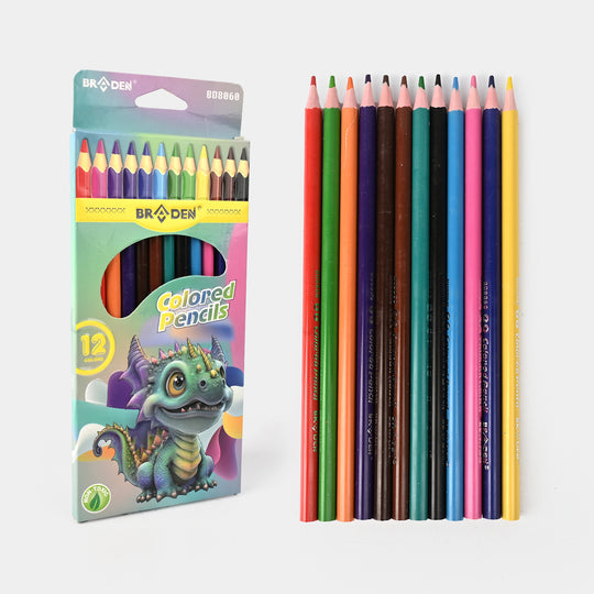 Braden Colored Pencils | Vivid & Break-Resistant | 12PCs