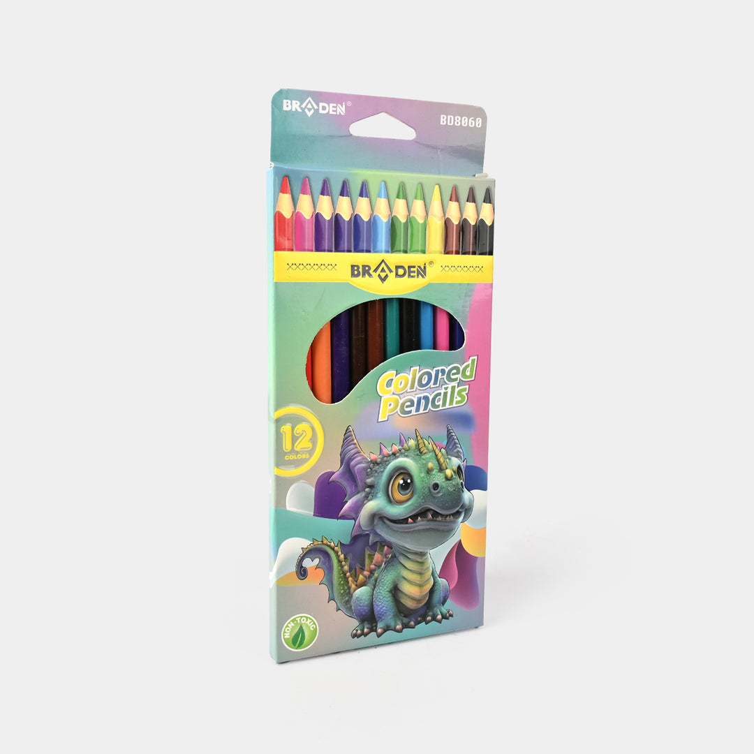 Braden Colored Pencils | Vivid & Break-Resistant | 12PCs