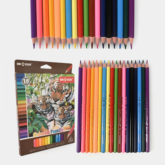 Braden Color Pencils 18PCs For Kids