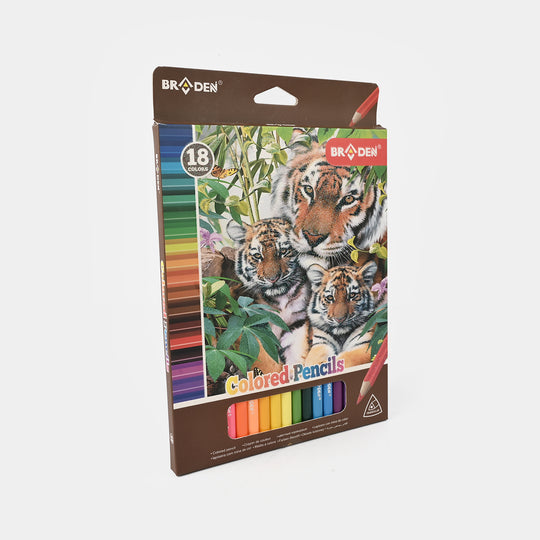 Braden Color Pencils 18PCs For Kids