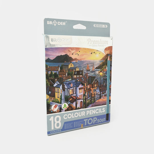 Braden Color Pencils 18PCs For Kids