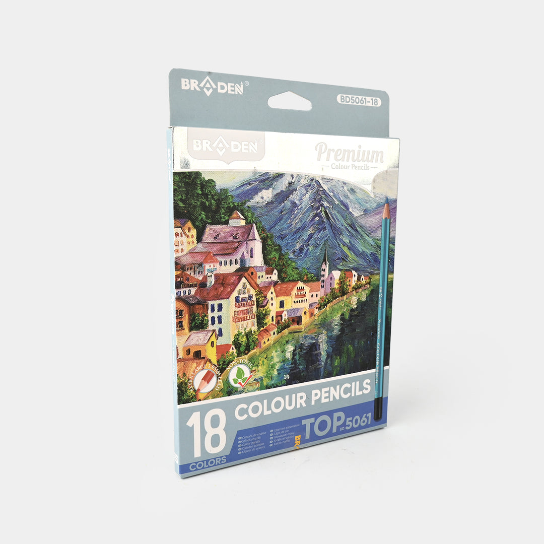 Braden Color Pencils 18PCs For Kids