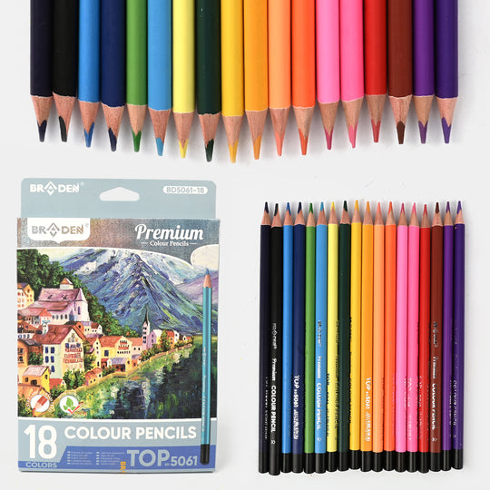 Braden Color Pencils 18PCs For Kids
