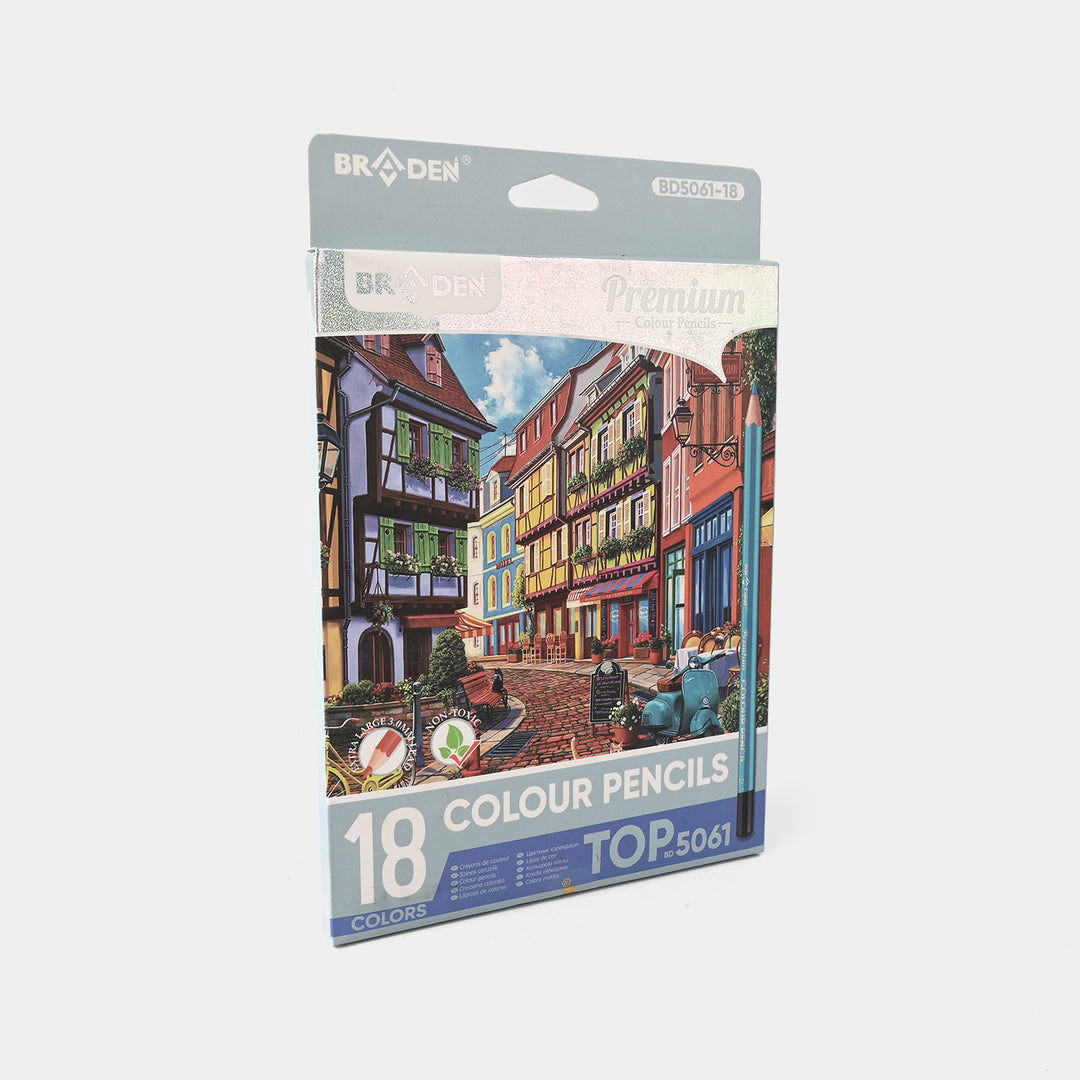 Braden Color Pencils 18PCs For Kids