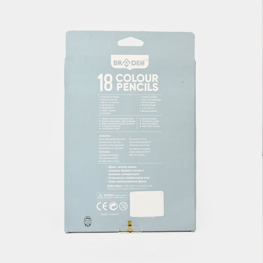 Braden Color Pencils 18PCs For Kids