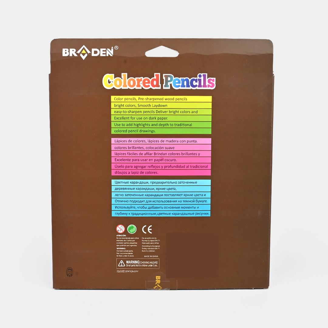 Braden Color Pencils 12PCs For Kids
