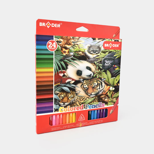 Braden Color Pencils 24PCs For Kids