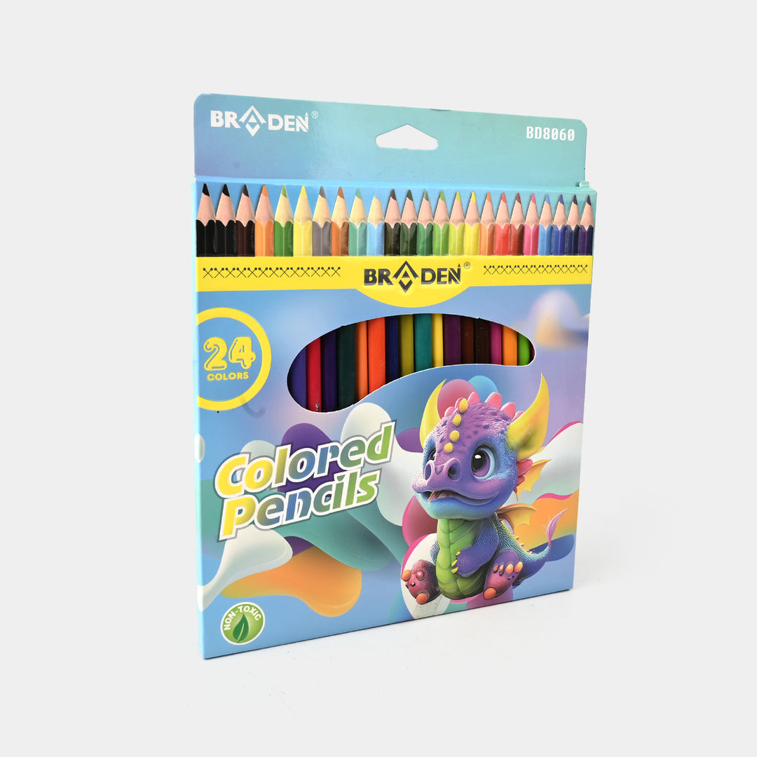 Braden Colored Pencils | Vivid & Break-Resistant | 24Pcs