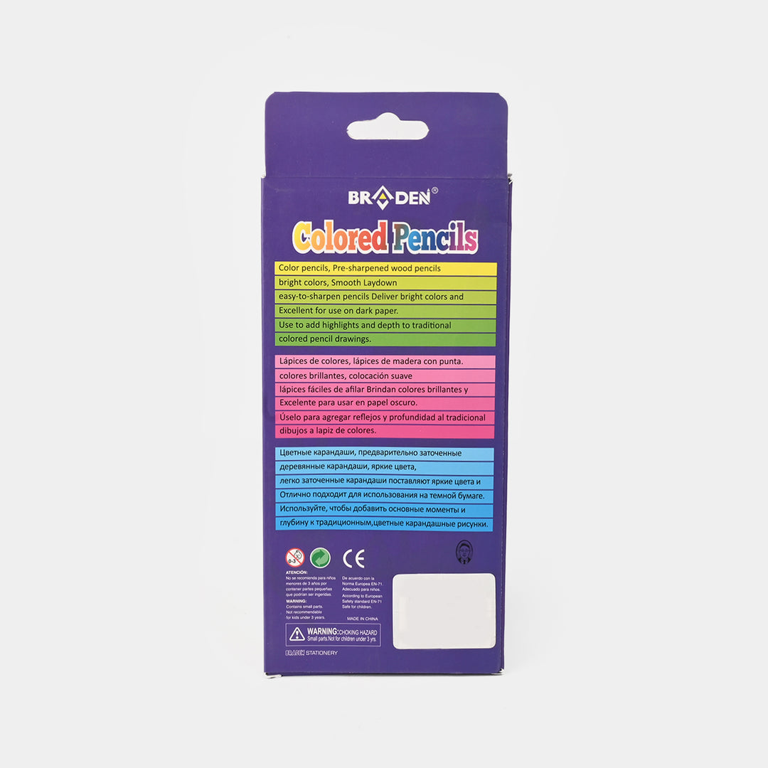 Braden Color Pencils 12PCs For Kids