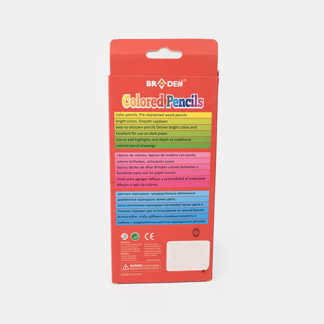 Braden Color Pencils 12PCs For Kids