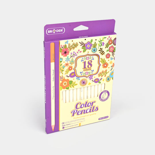 Braden Color Pencils 18PCs For Kids
