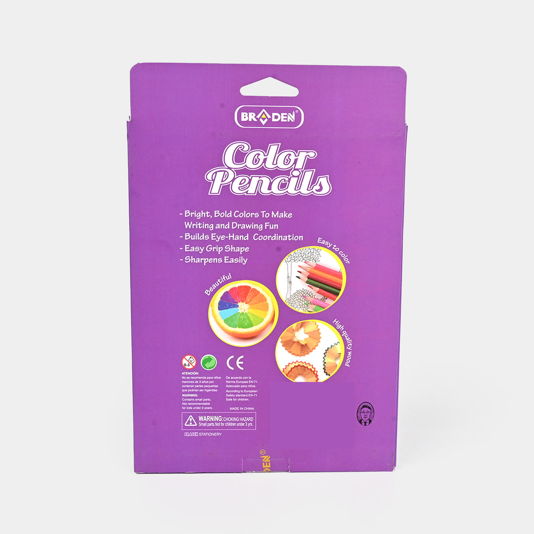 Braden Color Pencils 18PCs For Kids