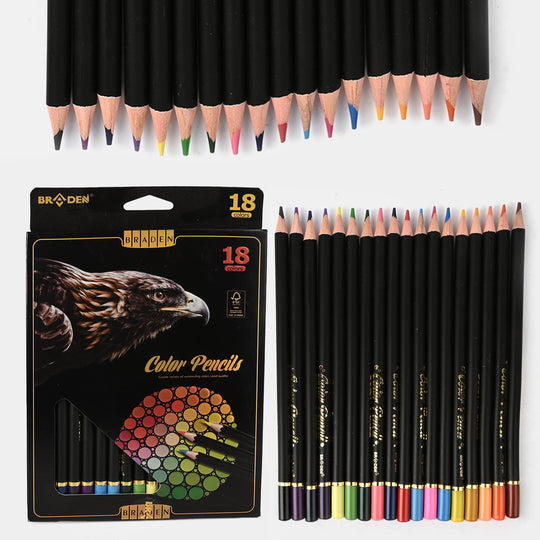 Braden Color Pencils | Premium Quality | 18PCs