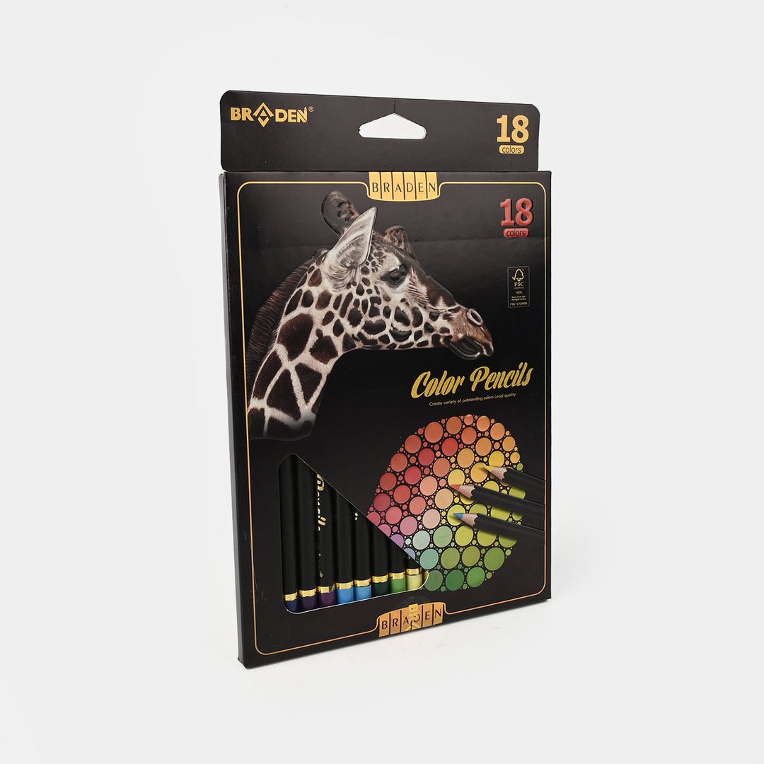 Braden Color Pencils | Premium Quality | 18PCs