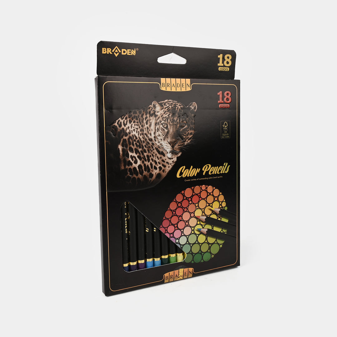 Braden Color Pencils | Premium Quality | 18PCs