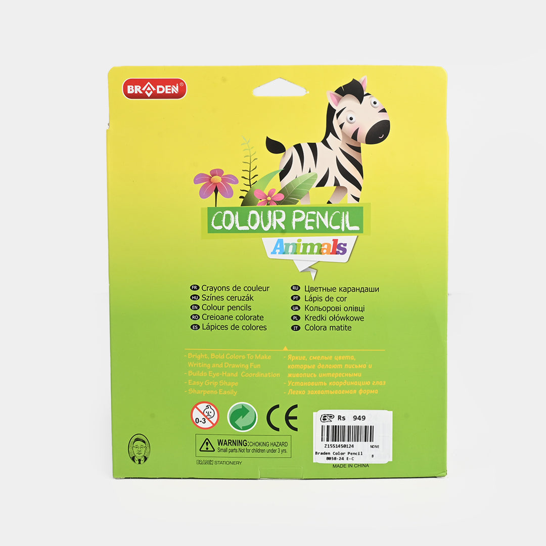 Braden Colored Pencils | Vivid & Break-Resistant | 24Pcs