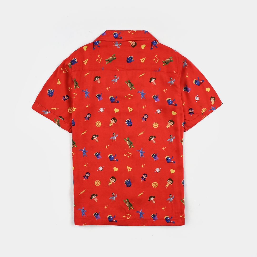 Girls Viscose Nightwear-RED