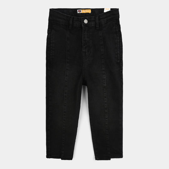 Boys Denim Stretch Pant Black Cut And Sew-BLACK