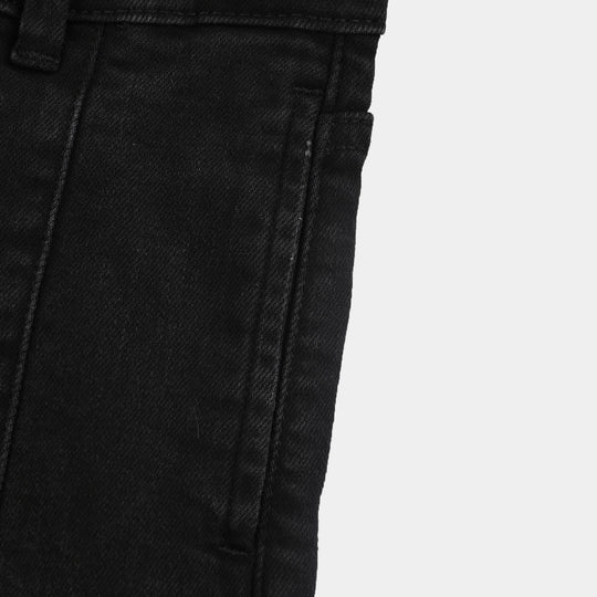 Boys Denim Stretch Pant Black Cut And Sew-BLACK